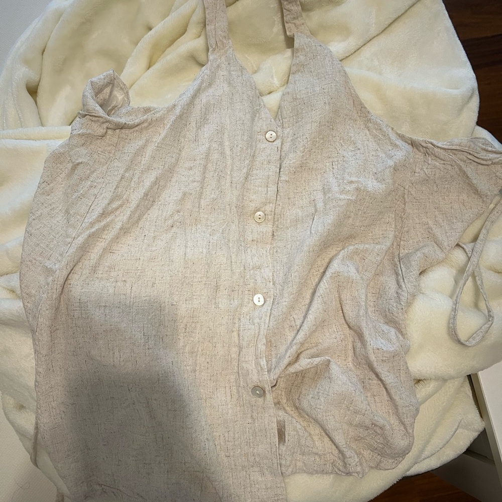 Women's Beige Halter Top